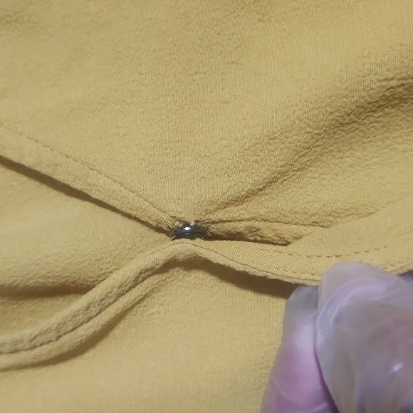 MADEWELL Women"s Top Wrap Color Mustard Size S. - Picture 8 of 10